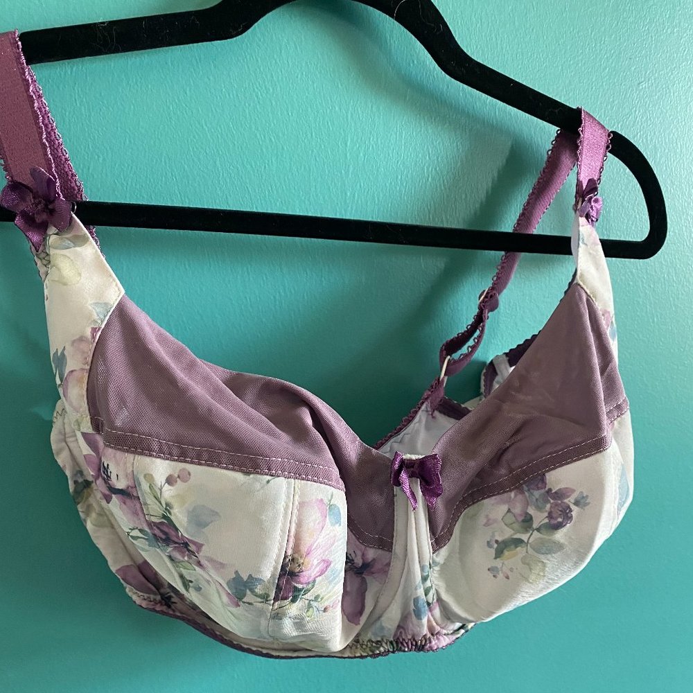 Floral Purple Underwire Bra - Women Intimates